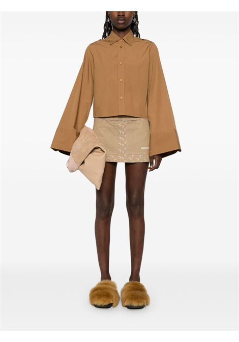 Light brown cropped shirt MM6 Maison Margiela - women MM6 MAISON MARGIELA | S52DT0044M35152132